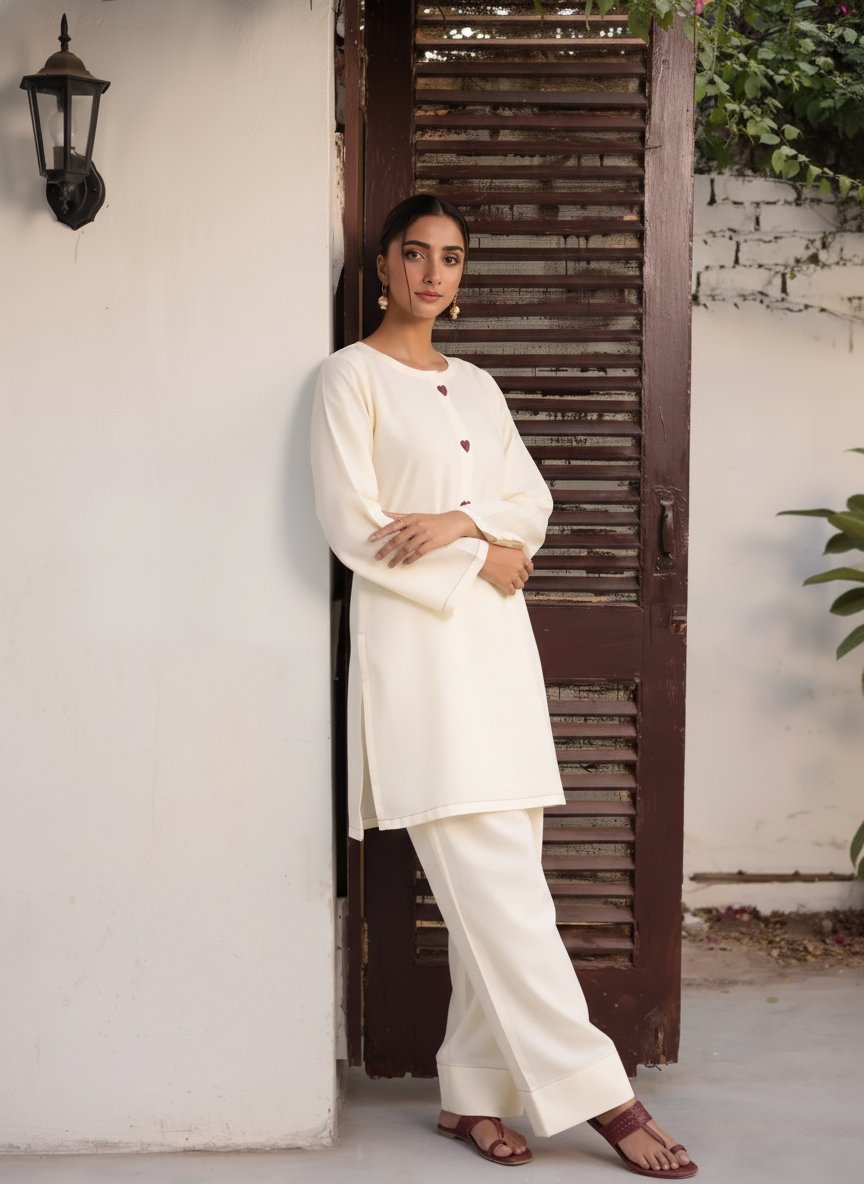 Ivory Cotton Co-ord Set