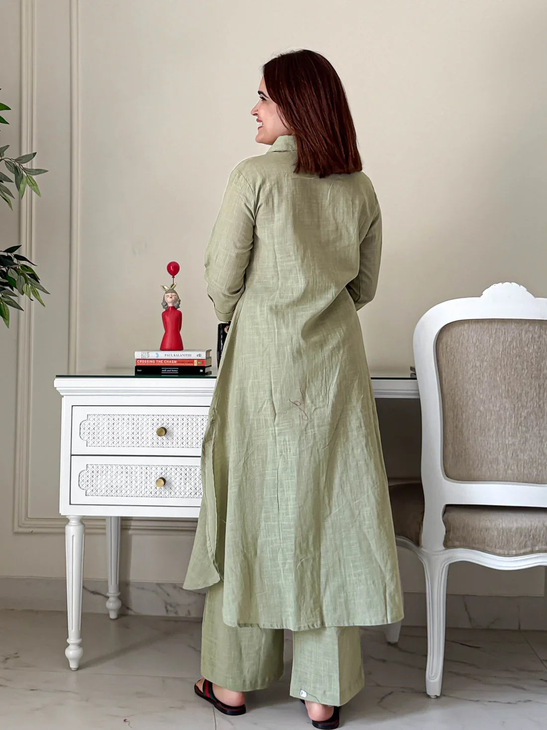 Cotton Slub Kurta Set