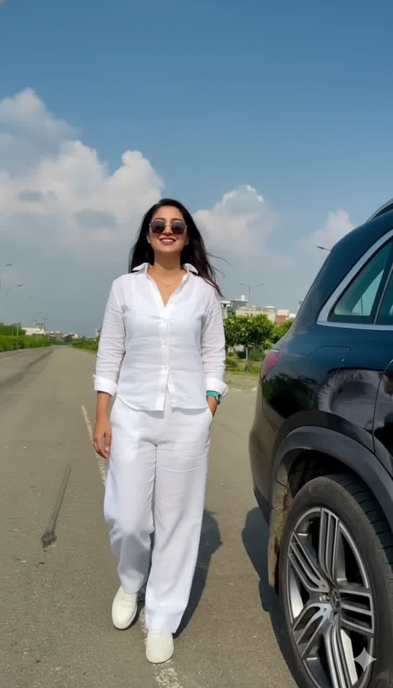 White Cotton Co-ord Set