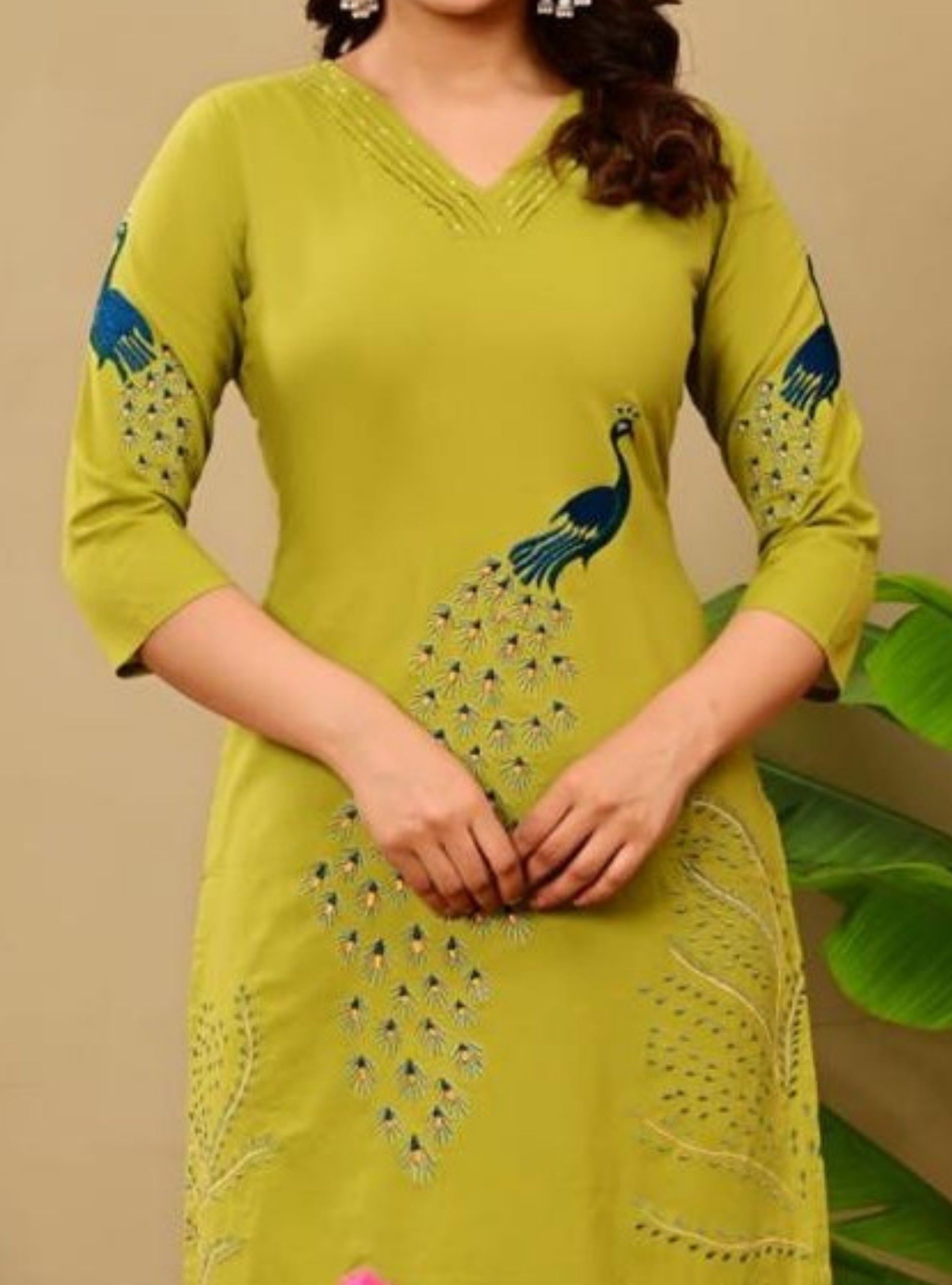 Green Printed Kurta Pant Set with Dupatta