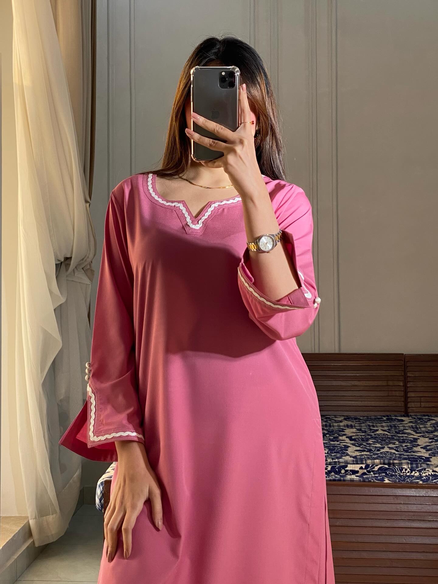 Mauve Rayon Co-ord Set