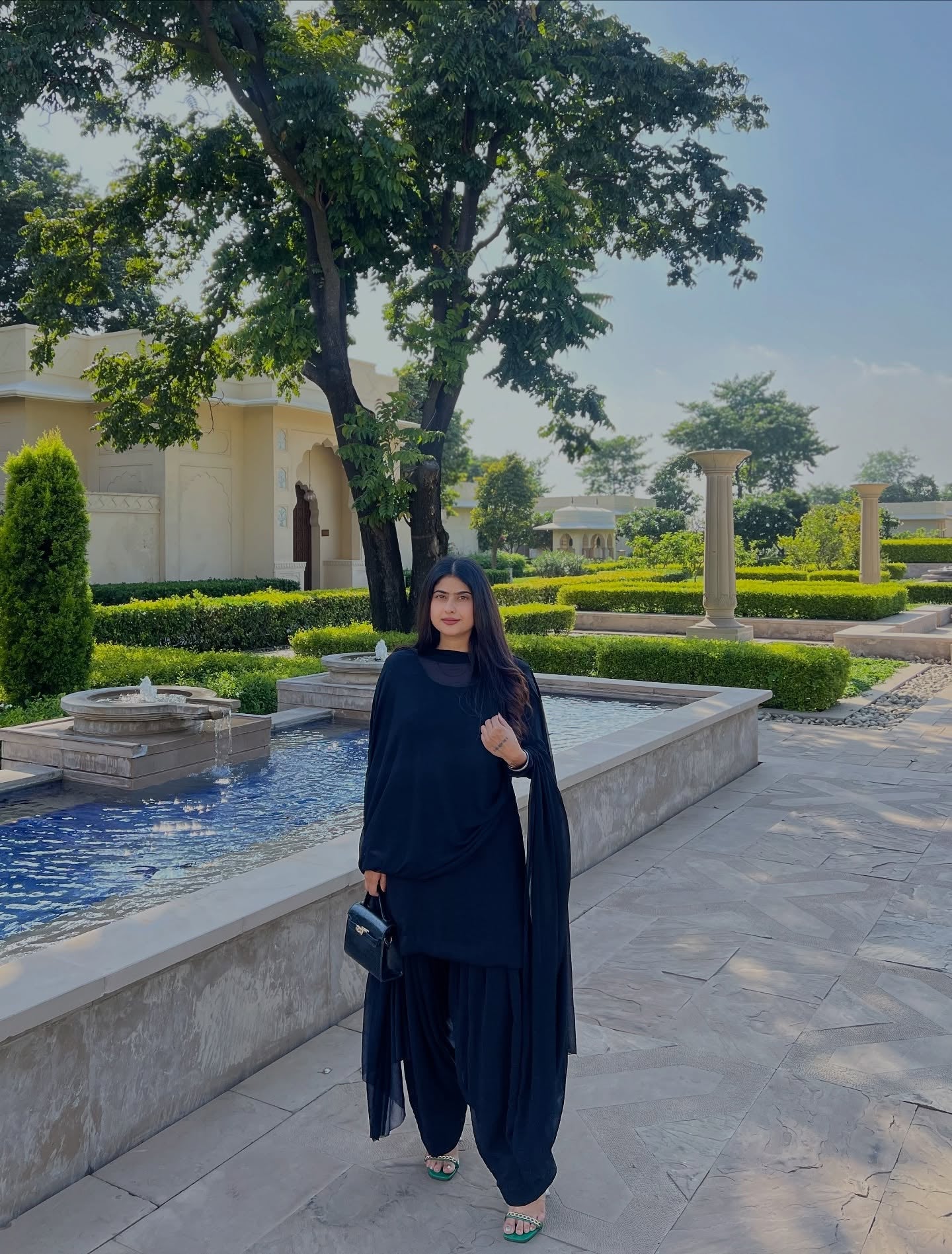 Black Georgette Kurta Set