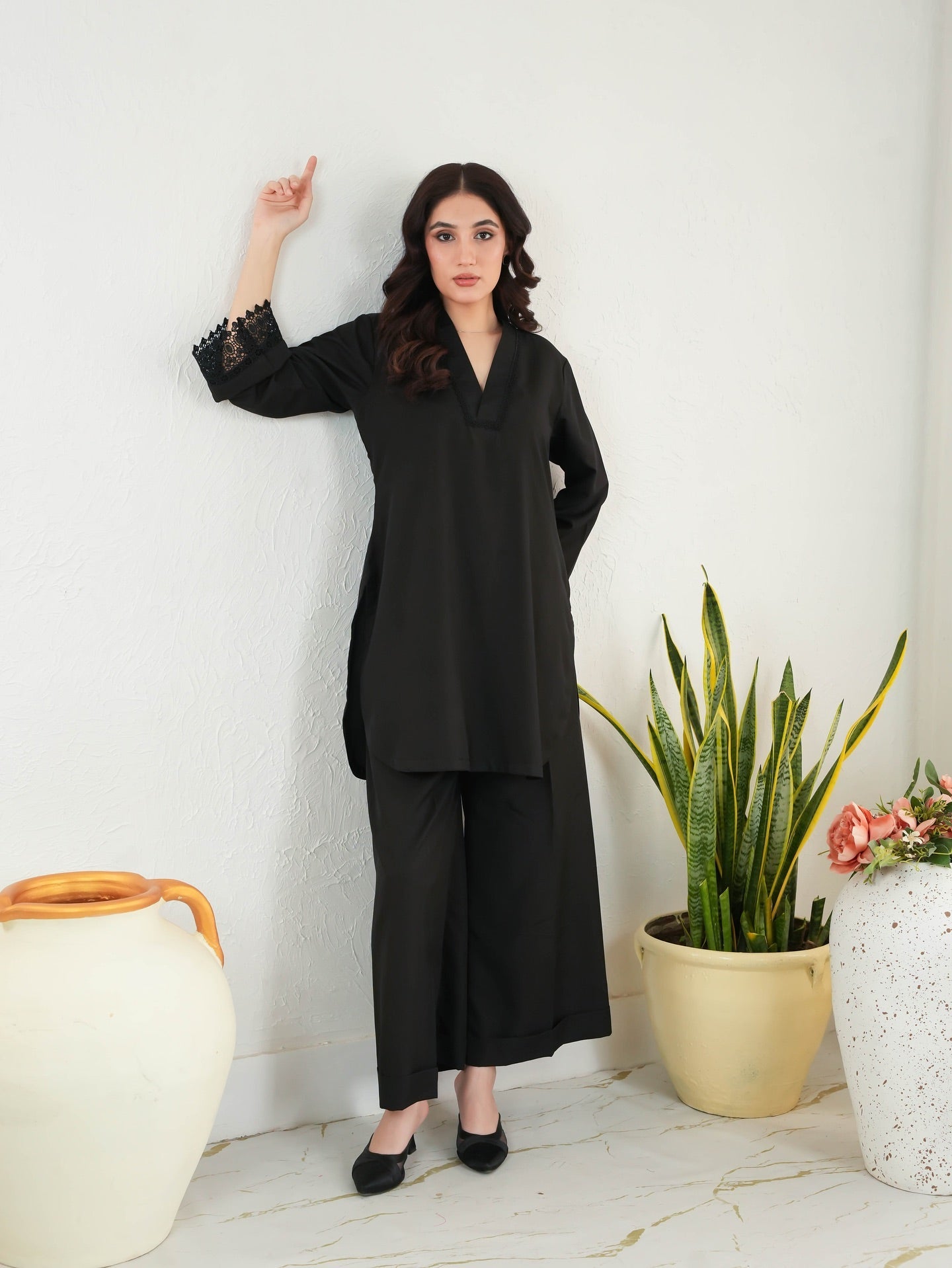 Inara High-Twist Crepe Co-ord Set – Dhirai